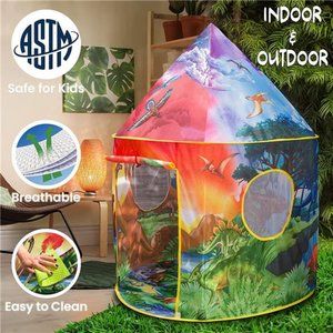 Dinosaur Discovery Kids Tent with Roar Buttods, Girls & Boys, Indoor & Outdoor